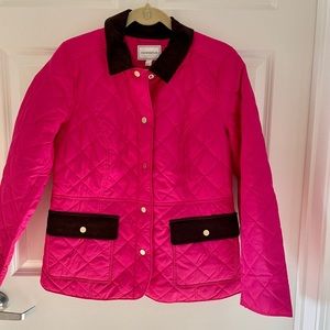 Charter Club quilted jacket- Berry Pink/black trim, Med